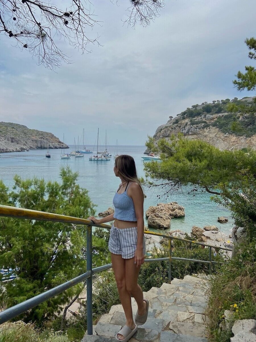 Most instagrammable spots in Rhodes, Greece: Anthony Quinn Bay