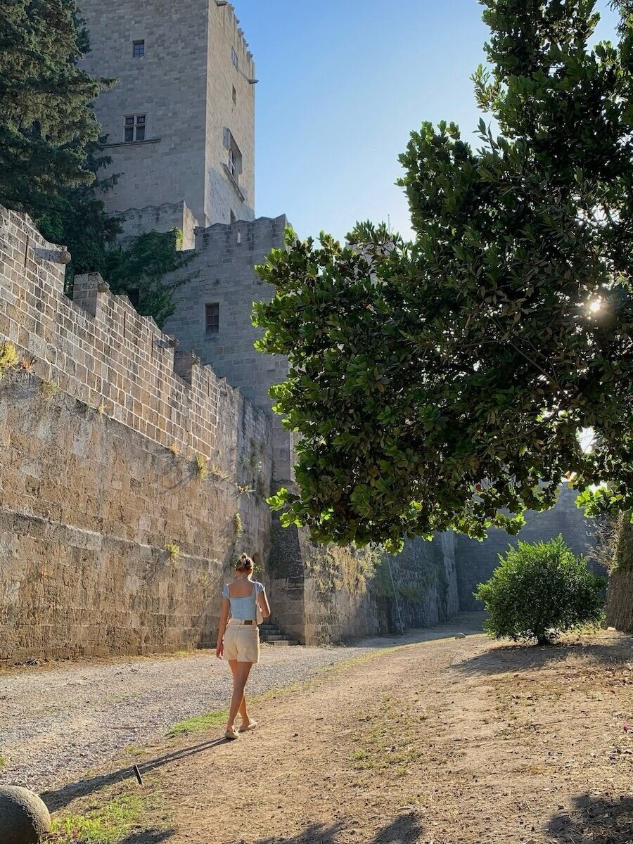 most instagrammable spots in Rhodes: Moat of the Palace of Grand Masters